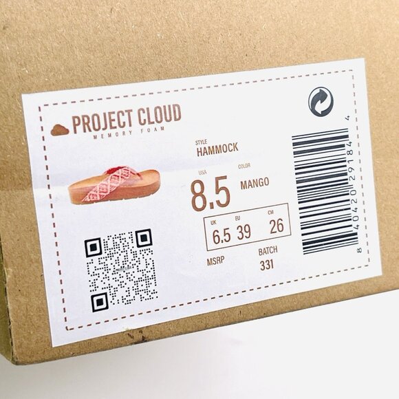 Project Cloud Memory Foam Hammock Sandals Mango Orange Size 8.5 - Picture 8 of 8